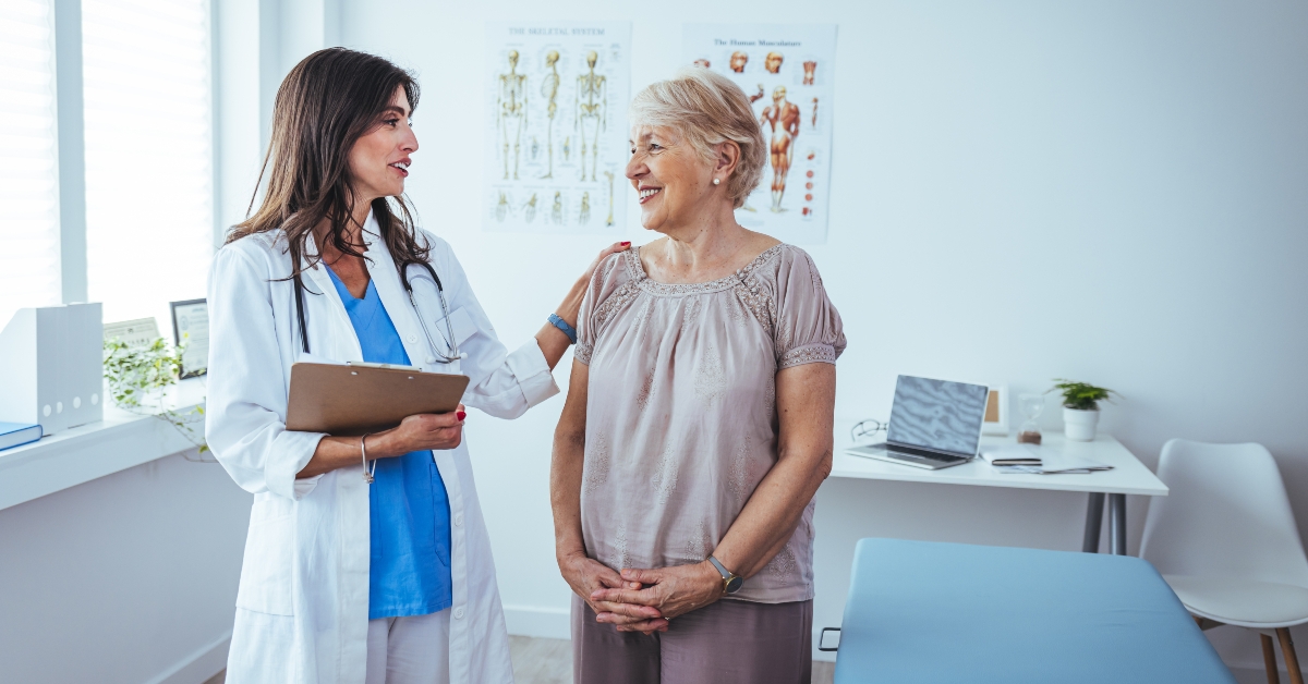 senior woman visiting doctor
