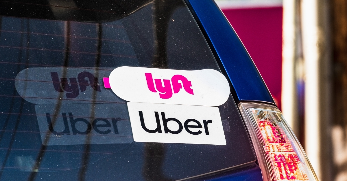 Lyft UBER on car rear window