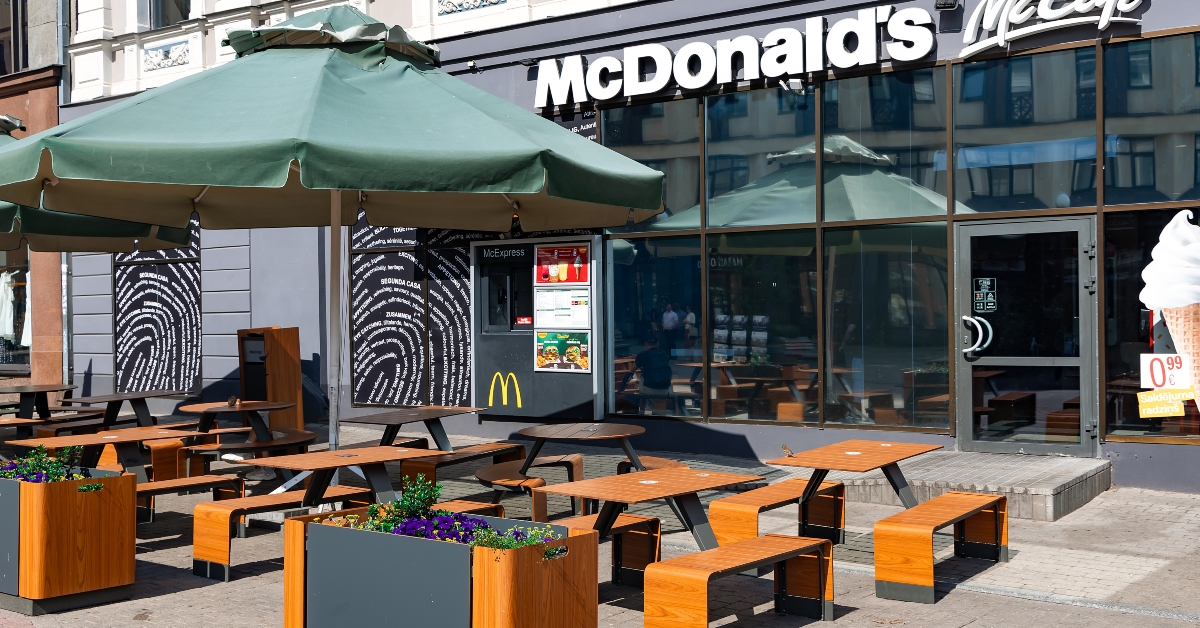 McDonalds cafe Riga Old Town Latvia