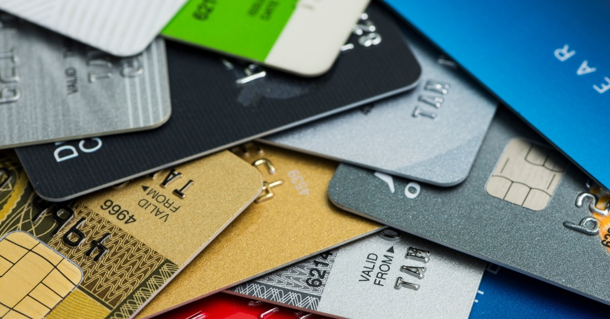 multicolored credit cards