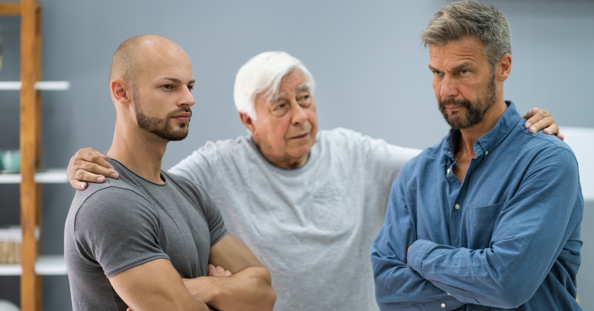 grandfather mediating in family conflict