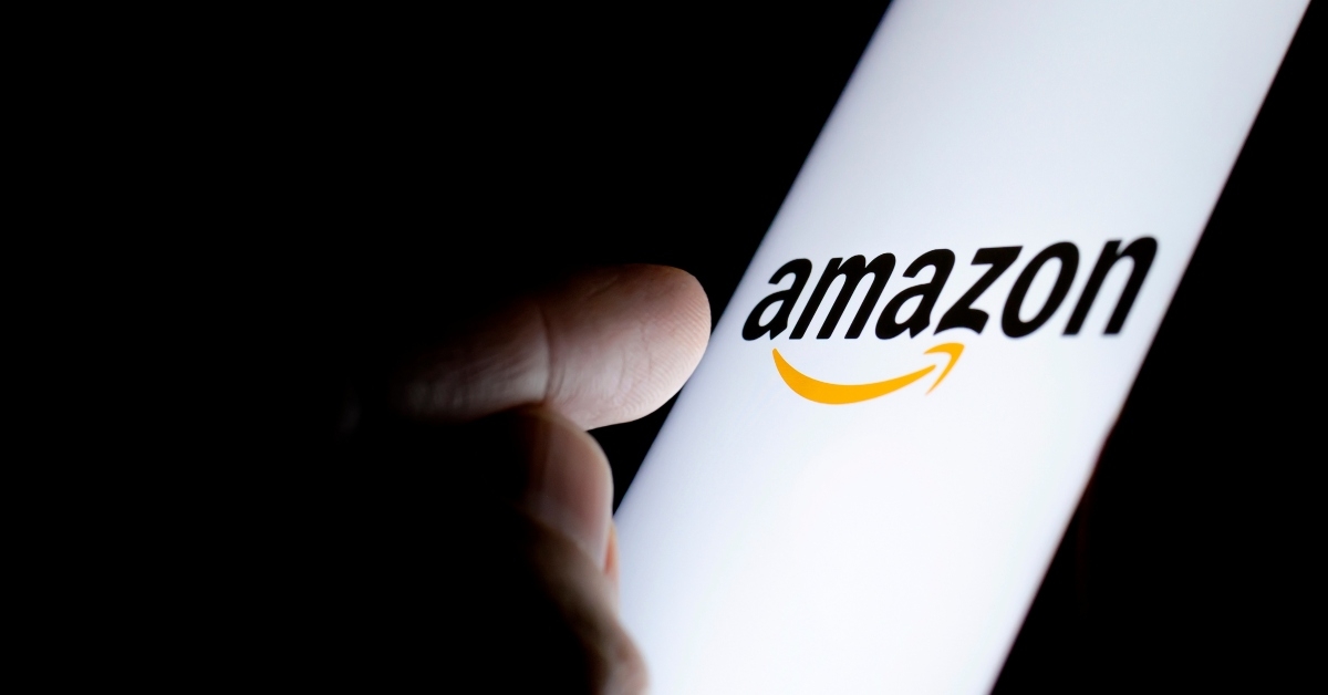 amazon logo on a smartphone 