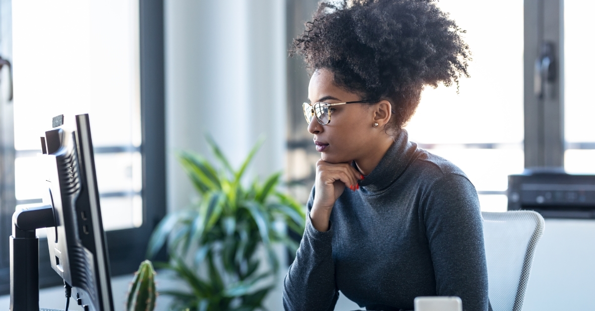 african american business woman at work