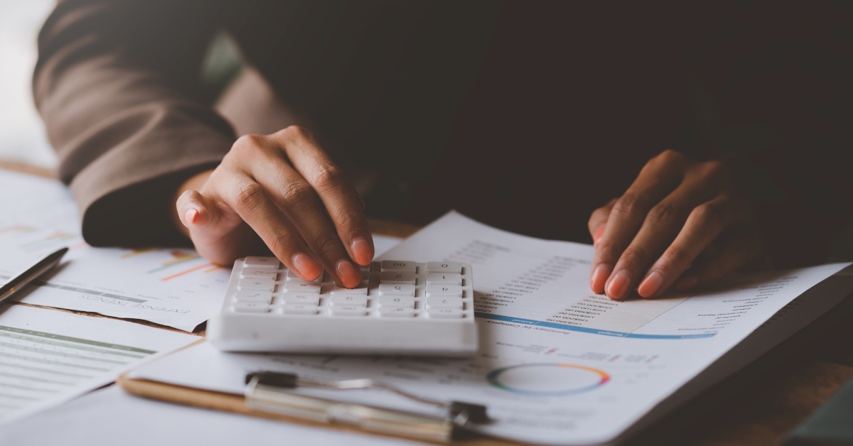 businesswoman recording data