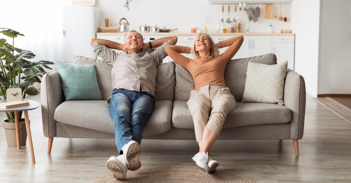 Senior Couple Relaxing Sitting
