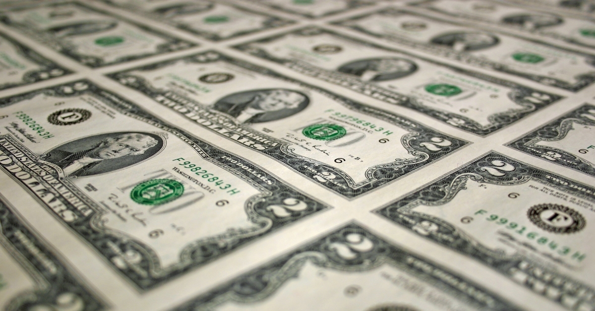 sheet of two dollar bills 3