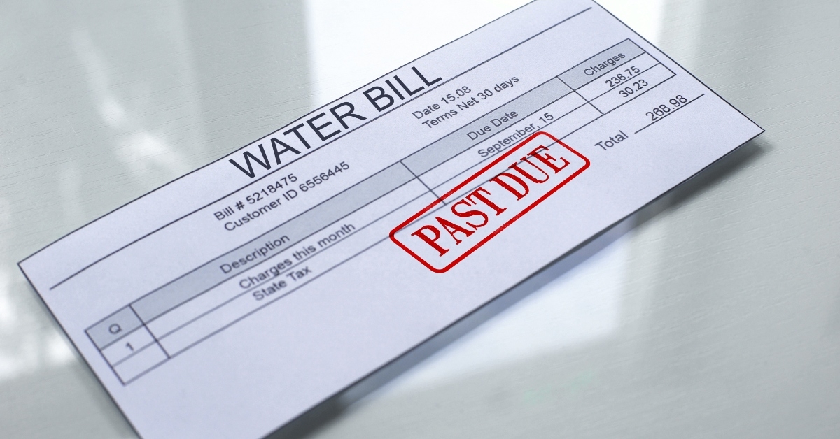 past due seal stamped