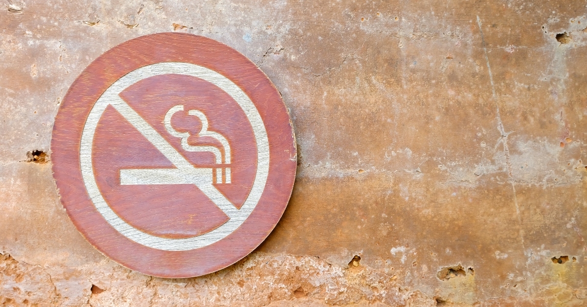 no smoking signage on the wall