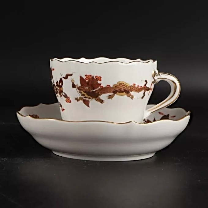 meissen dragon brown