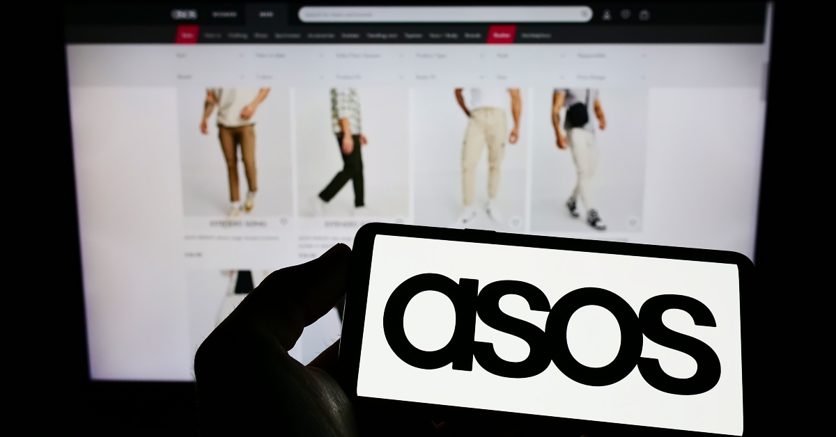 logo of ASOS on screen
