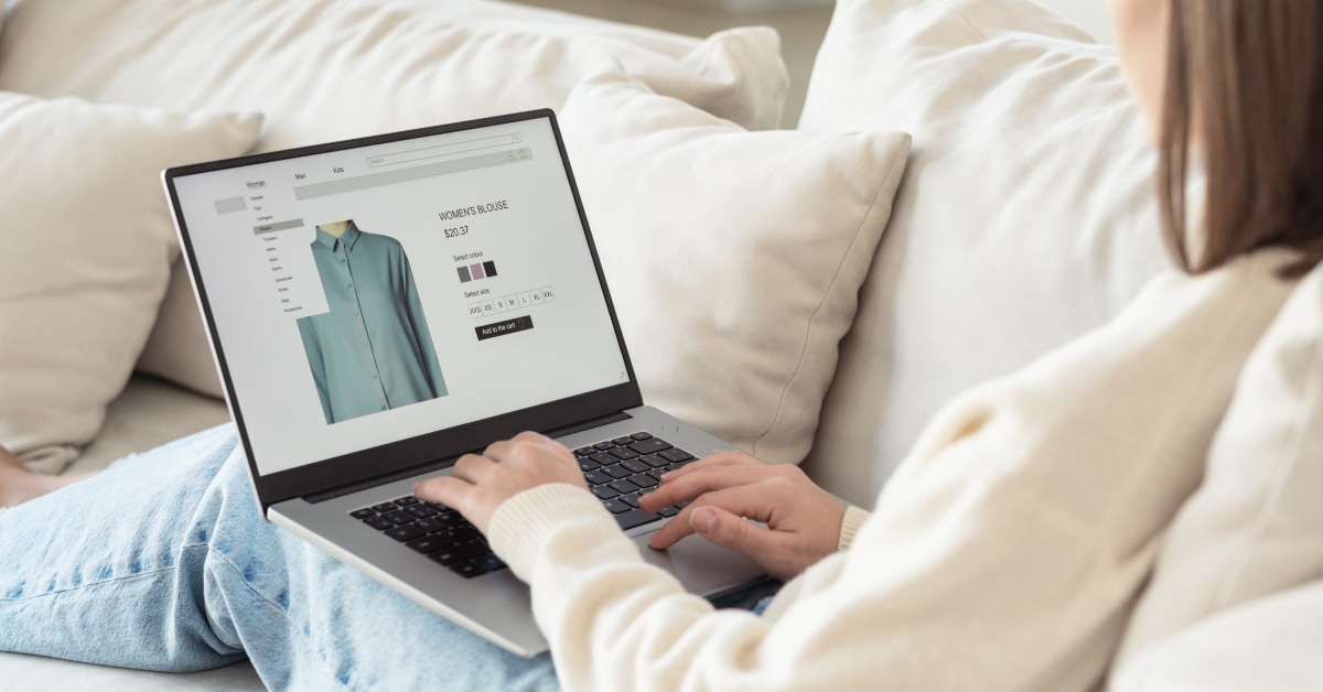 woman shopping online