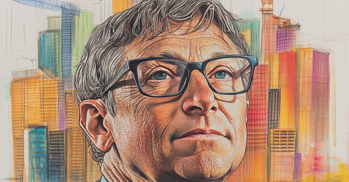 Bill Gates Close-up Drawing