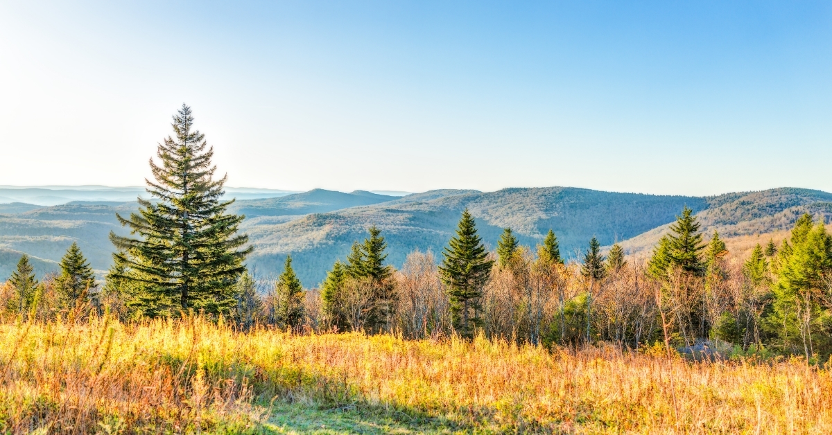 West Virginia mountains in autumn fall