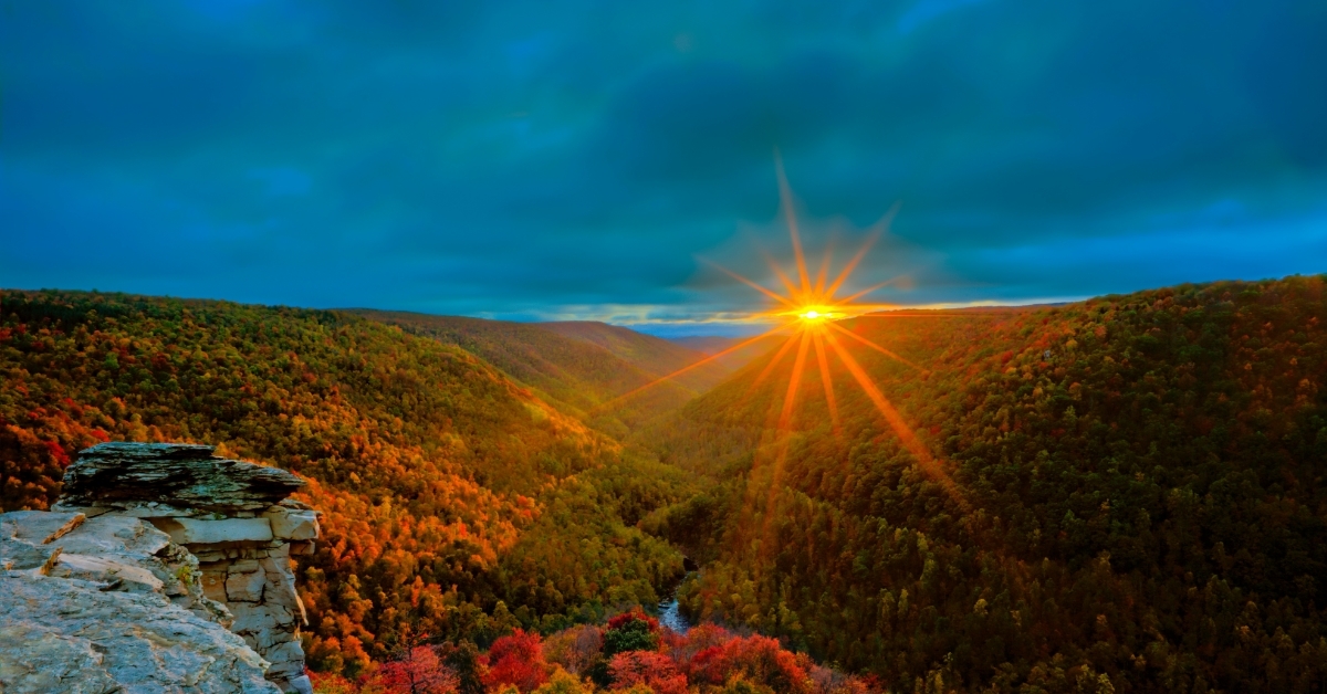 West Virginia sunset in Fall