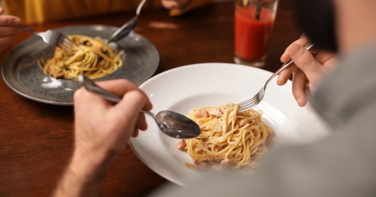 pasta carbonara for dinner