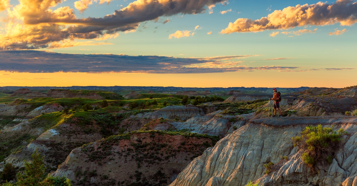 Looking out over the badlands