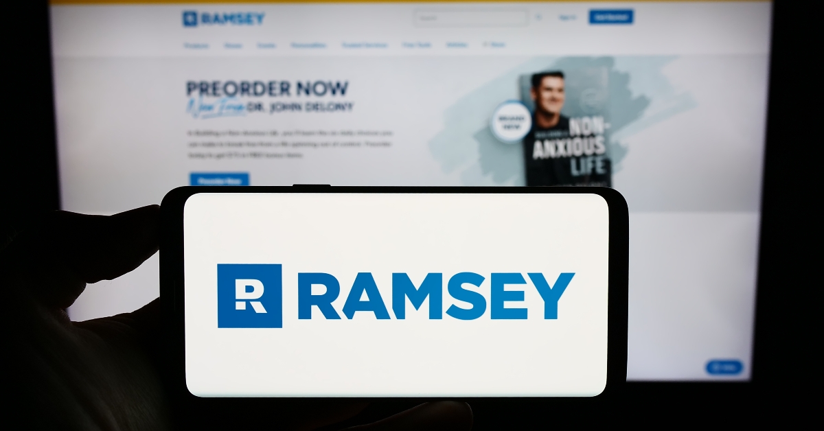 cellphone with ramsey logo