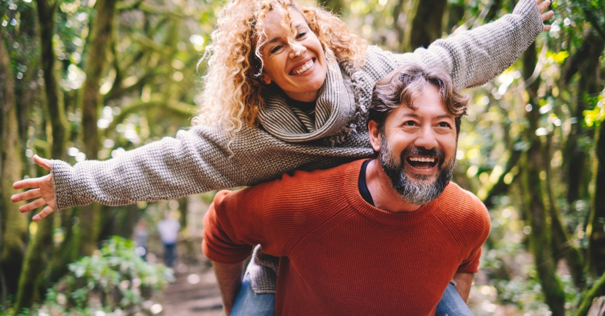 couple having fun at outdoor park