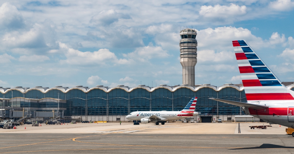 American airline plane departure