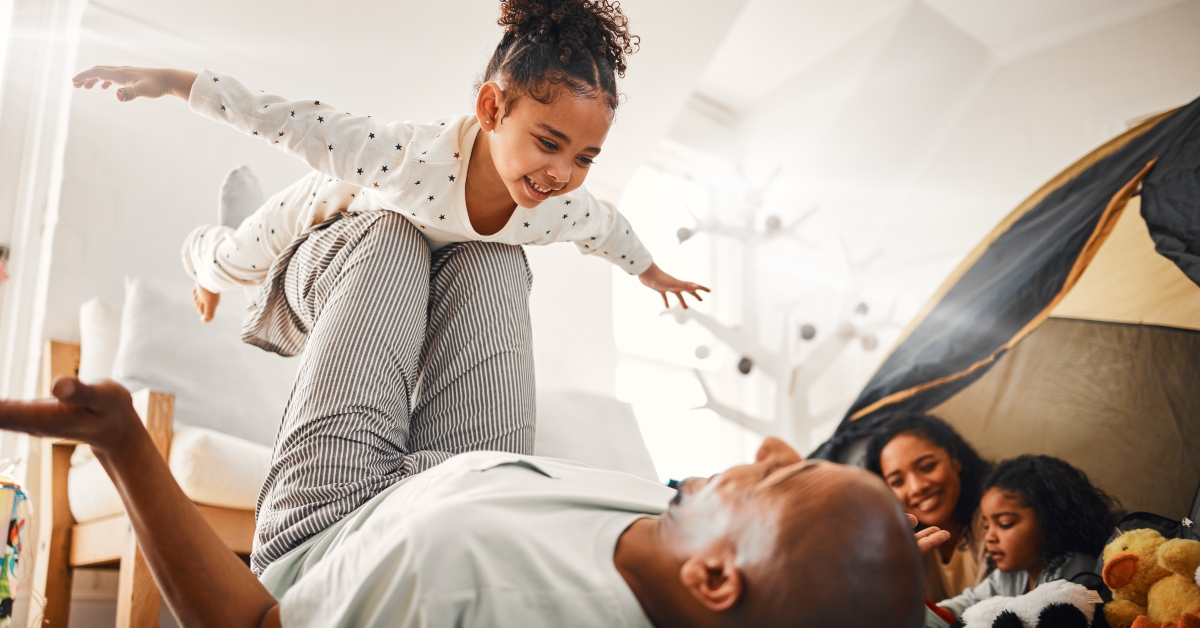 Happy family bonding