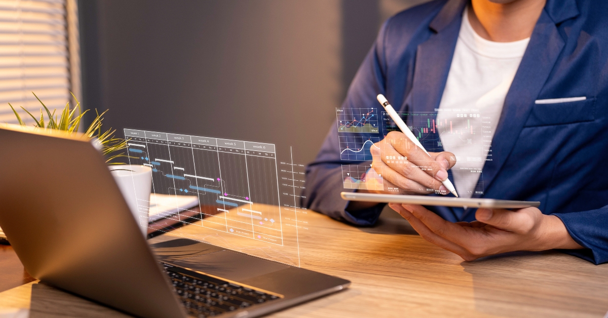 project schedules with digital charts