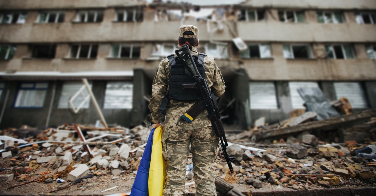 Ukrainian military woman 