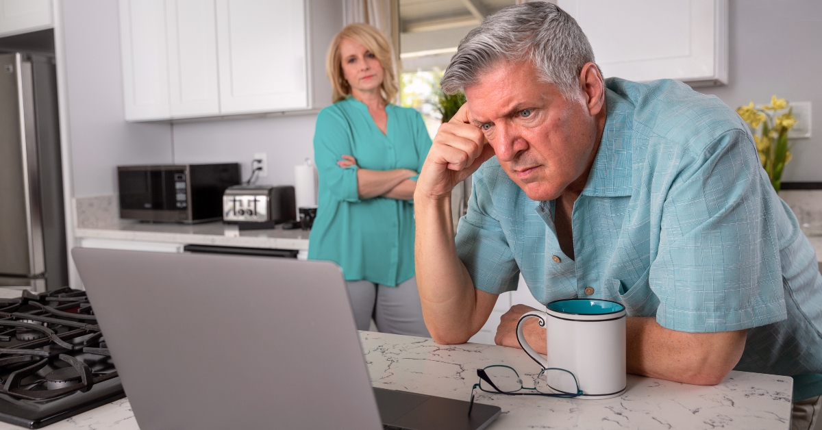 senior married couple in distress