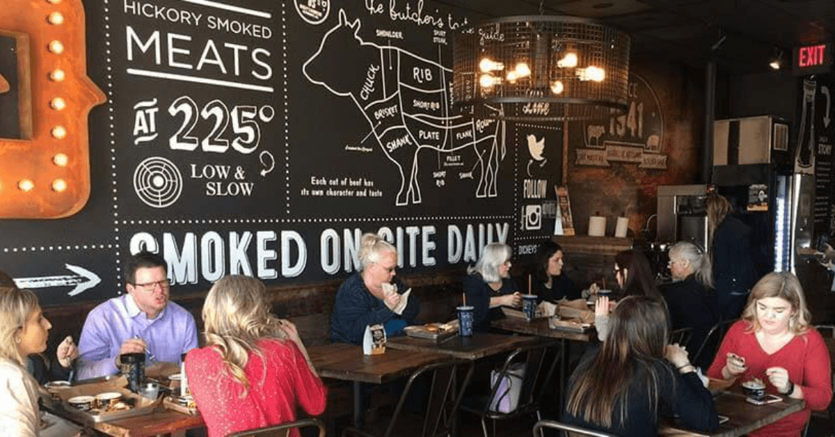 Dickey's BBQ Pit interior