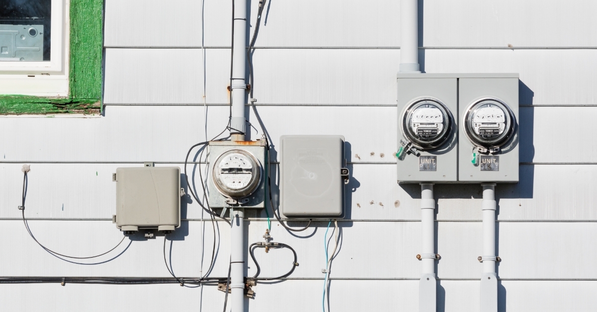 Electric power supply meters outdoor