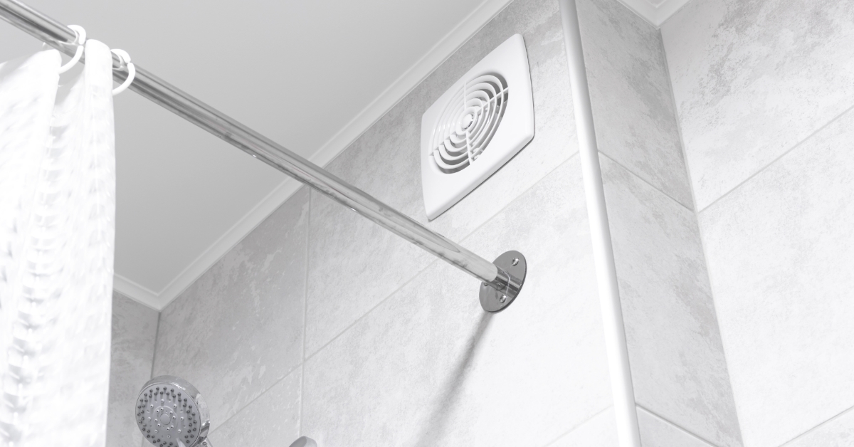 Bathroom ventilation fan in apartment