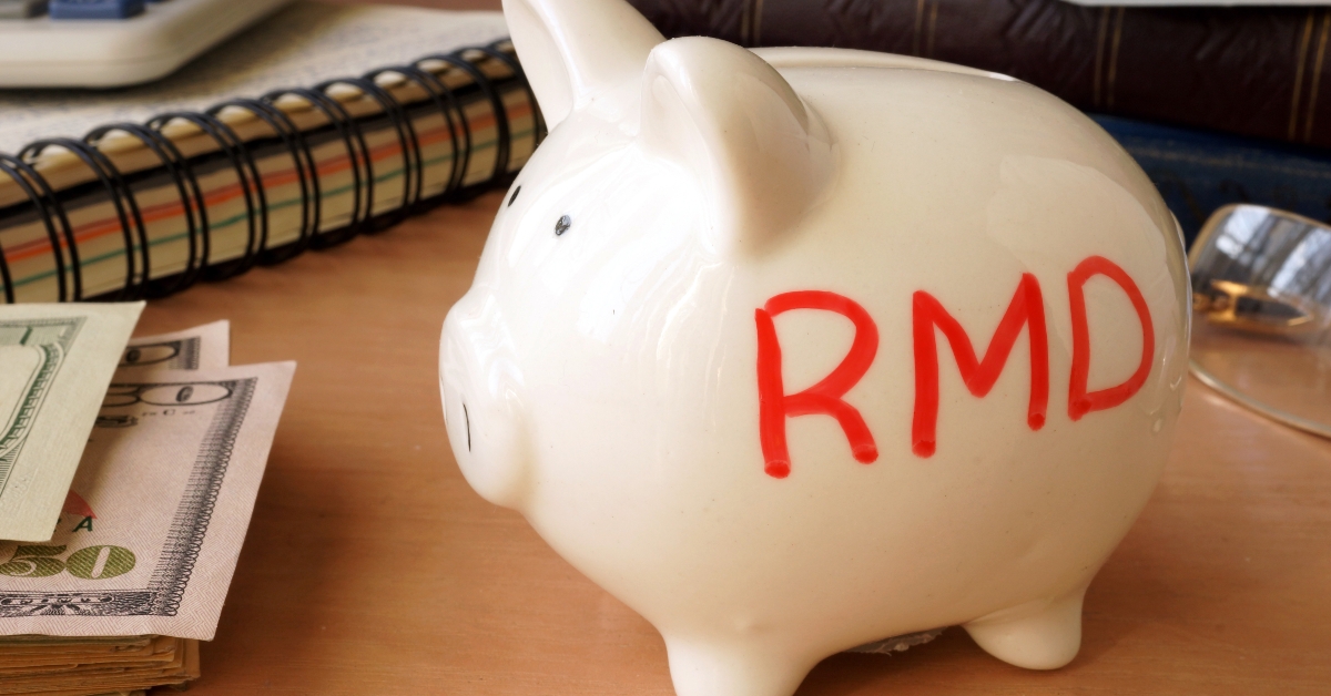 piggy bank with word rmd