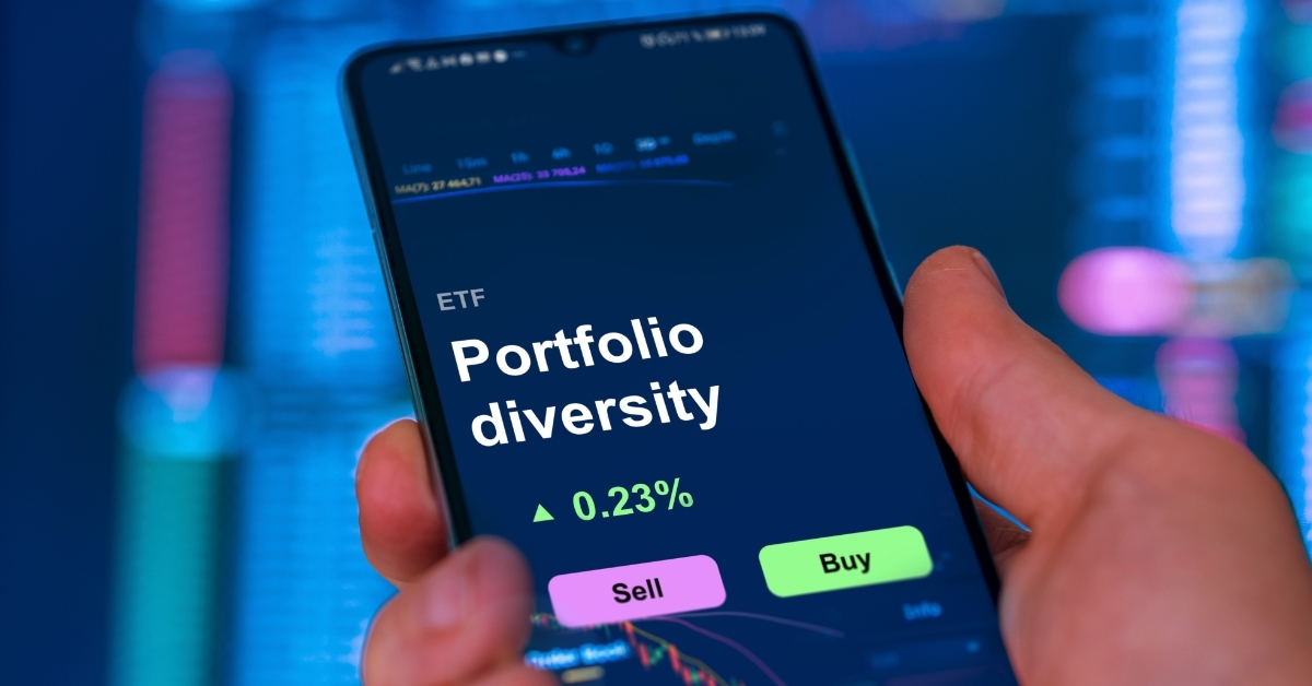 Stock portfolio diversity on smartphone 