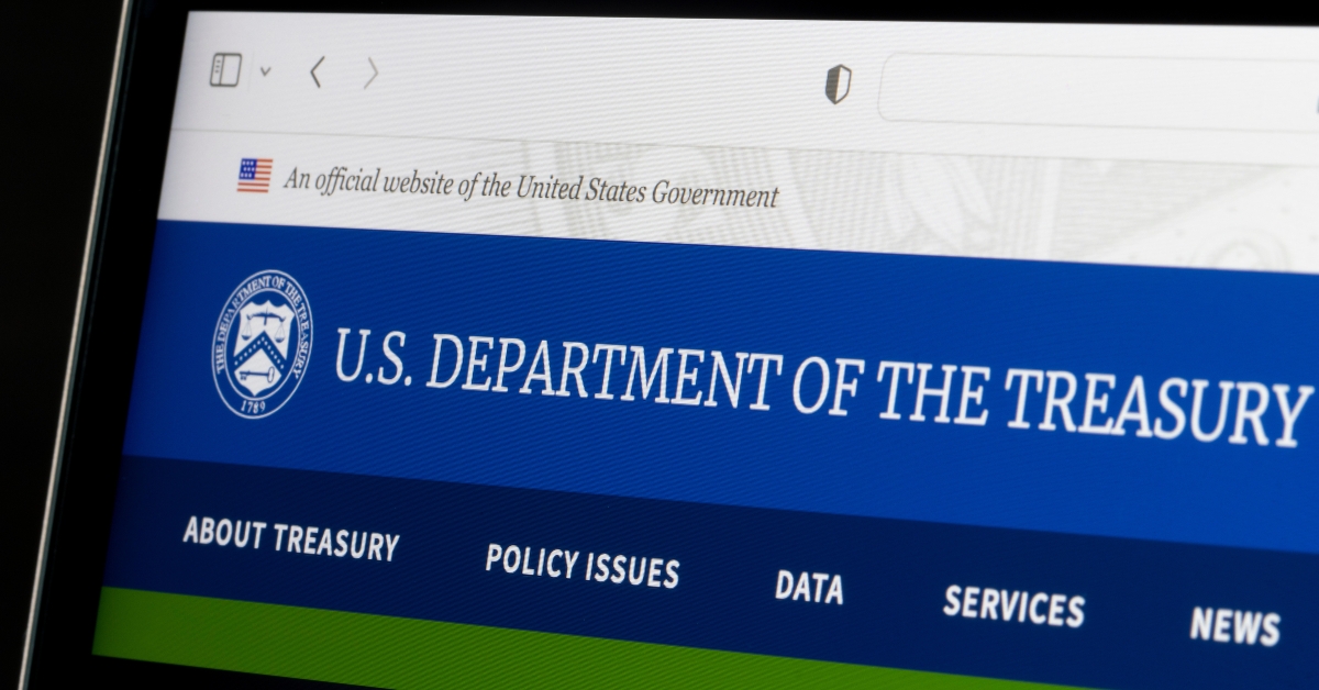 u.s. department of the treasury website