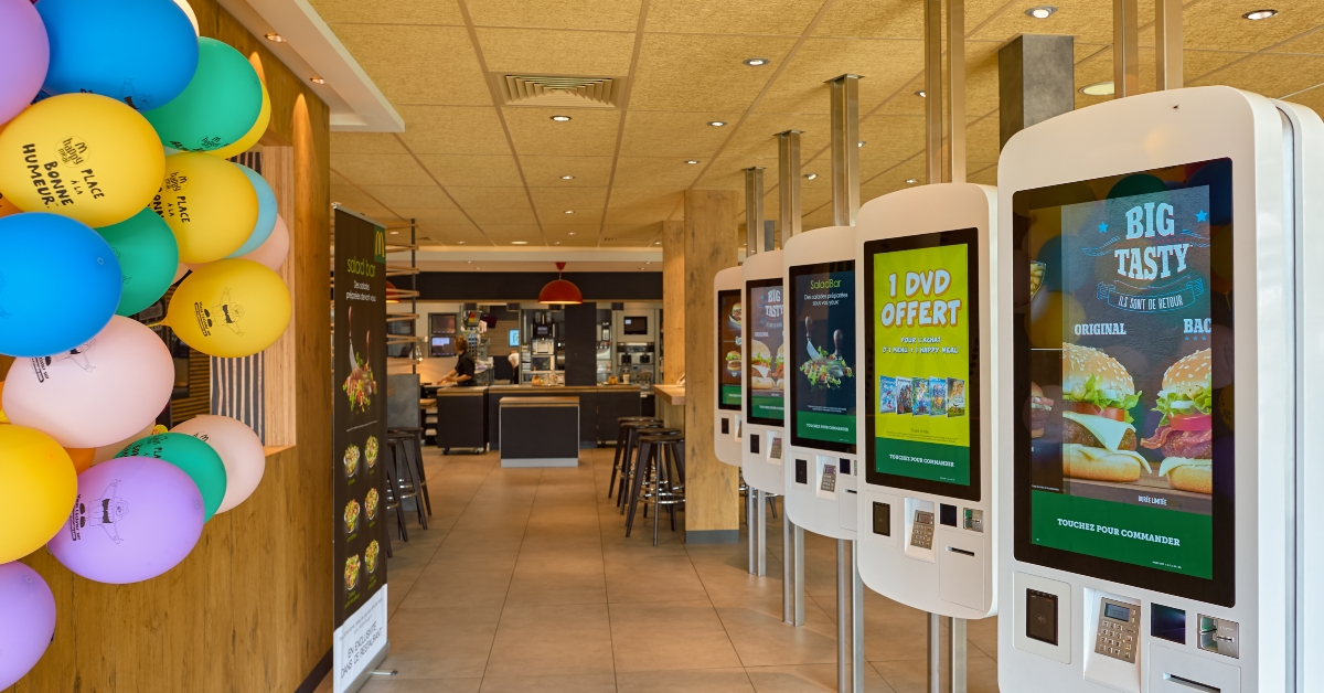 inside mcdonalds restaurant