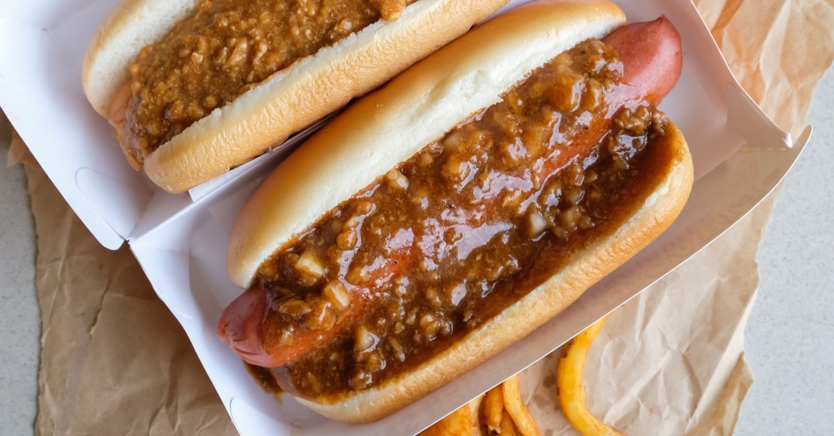 take away hot dog meal