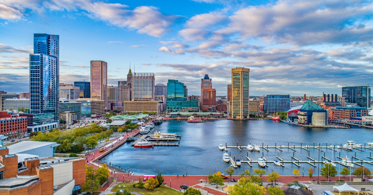 Baltimore Maryland Downtown Skyline 