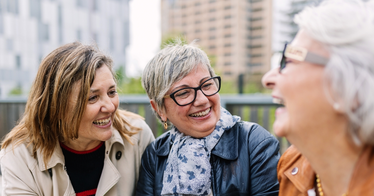 retired women laughing