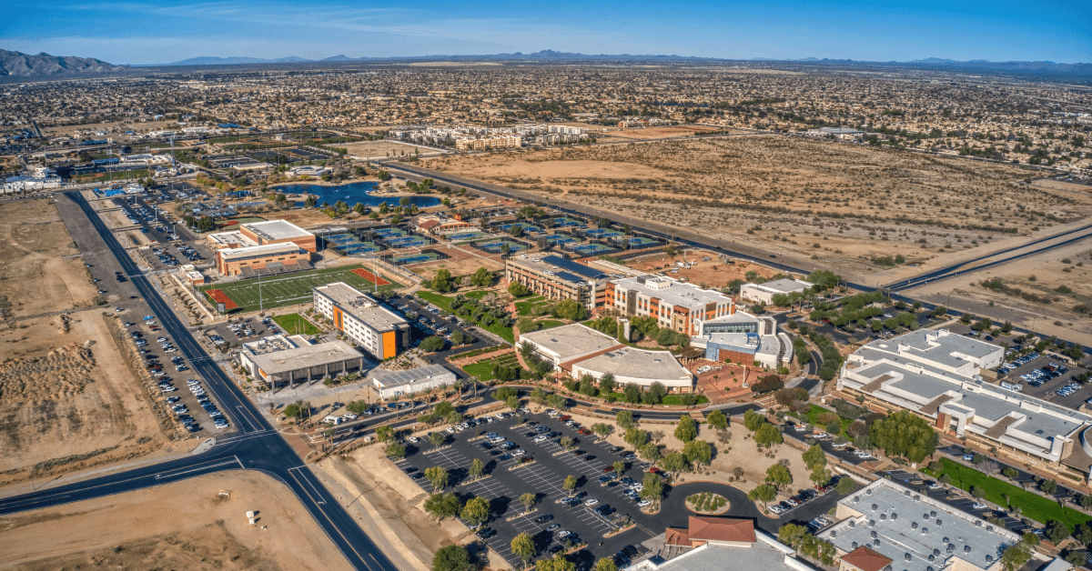 Aerial View of the Phoenix Suburb of Surprise, Arizona