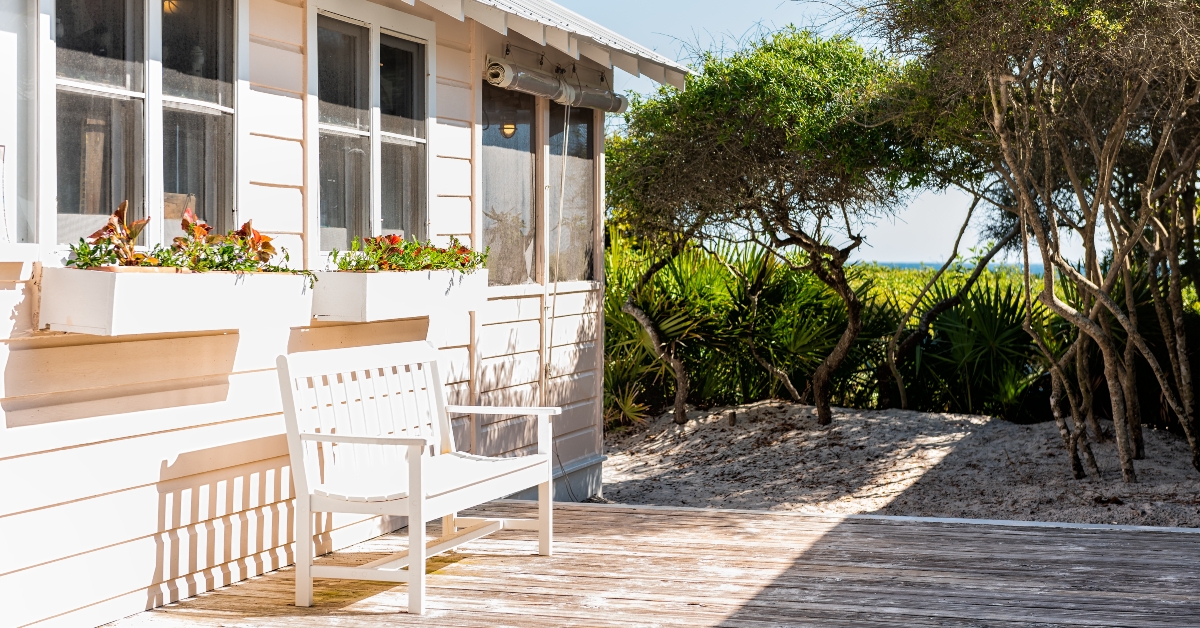 Wooden beach and cottage home