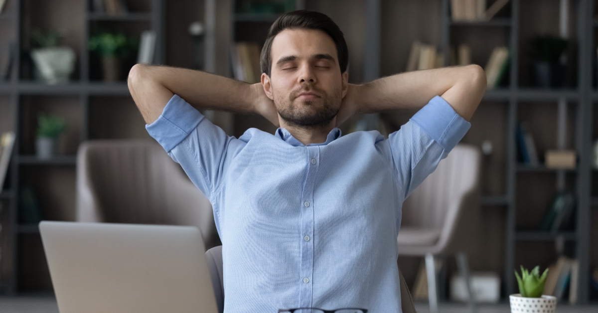 lean in chair at workplace