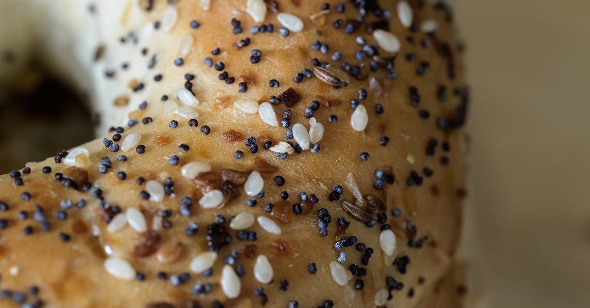 bagel with poppy seeds