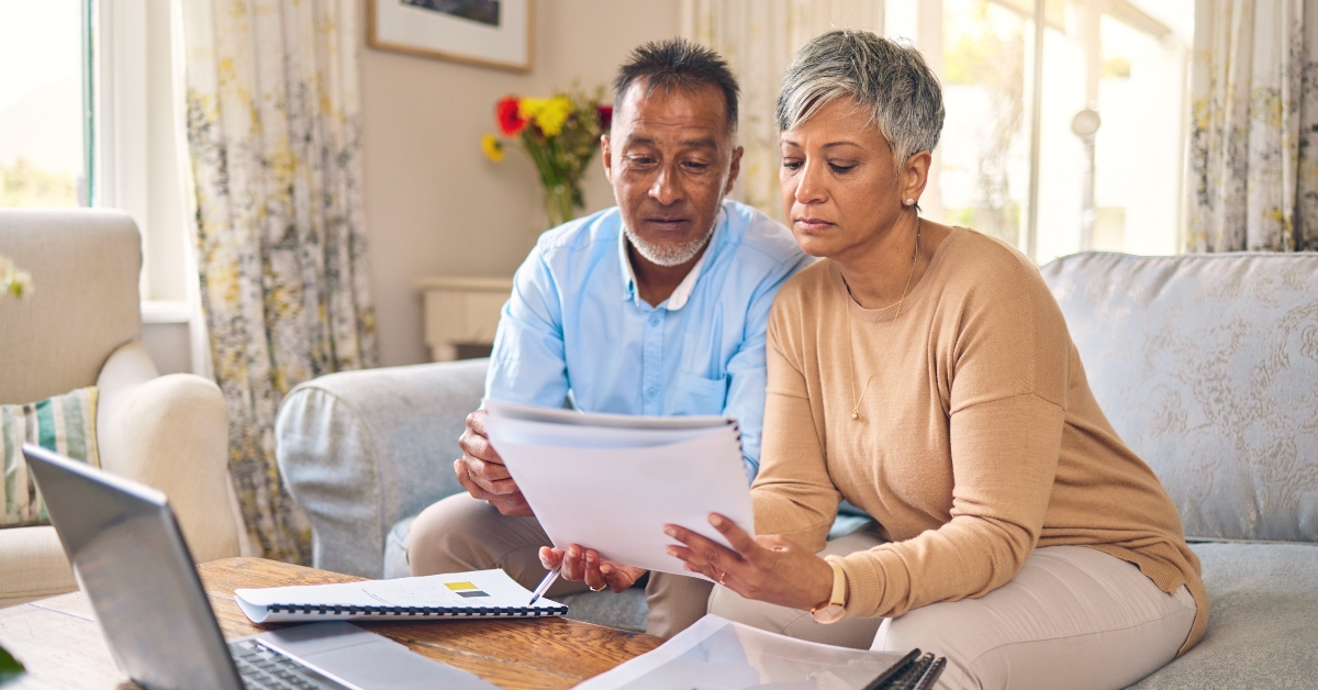 finance with a senior couple