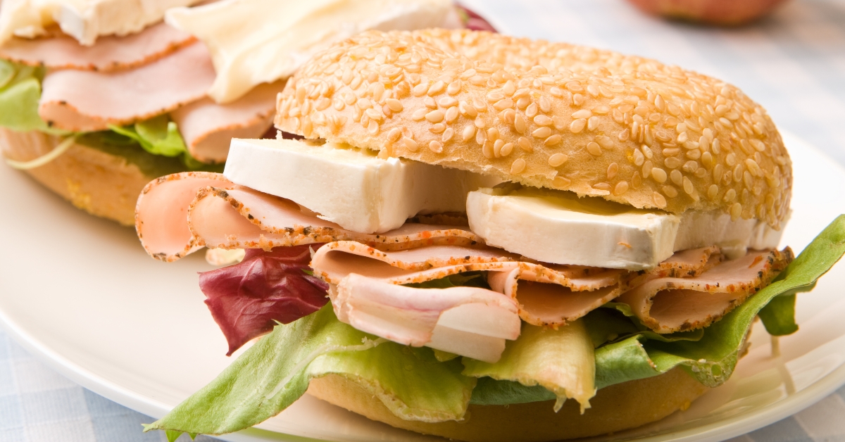 ham and cheese bagel