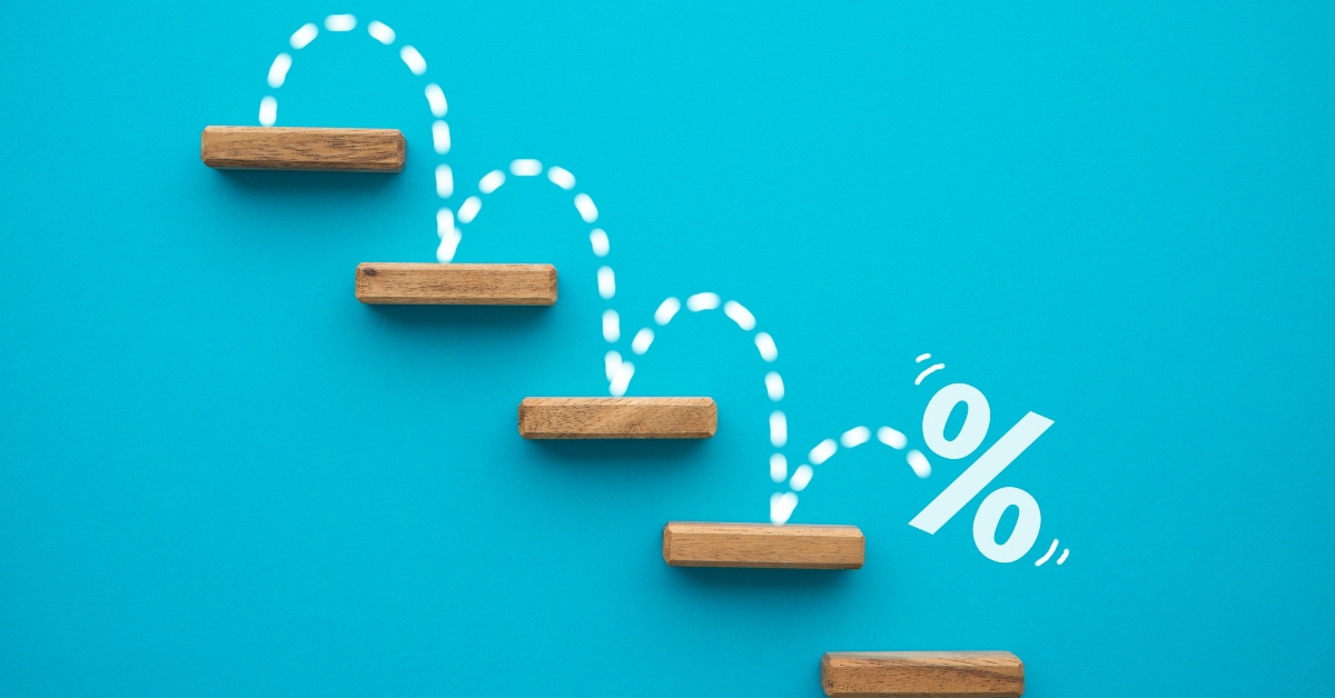 percent sign moving down