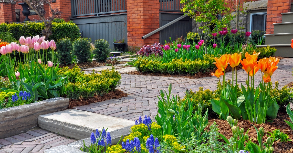 front yard spring garden