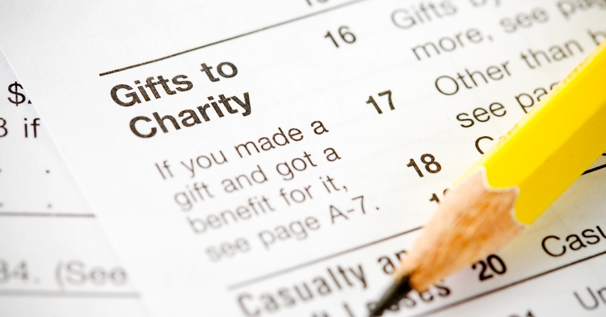taxes receipt Charitable Deduction Section