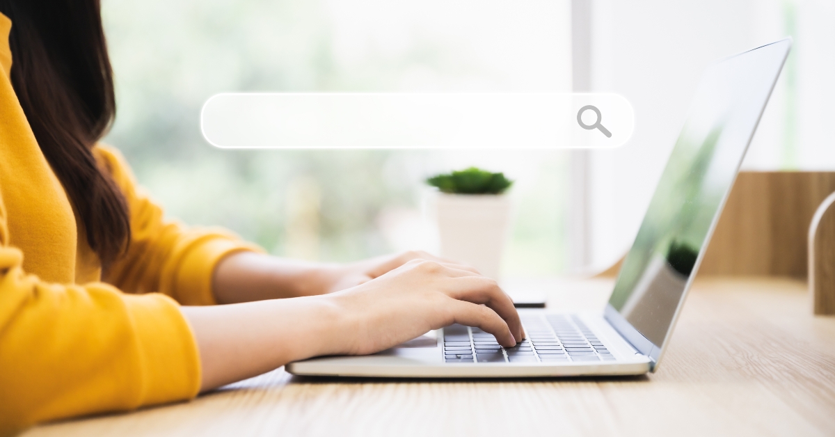 Woman using computer laptop