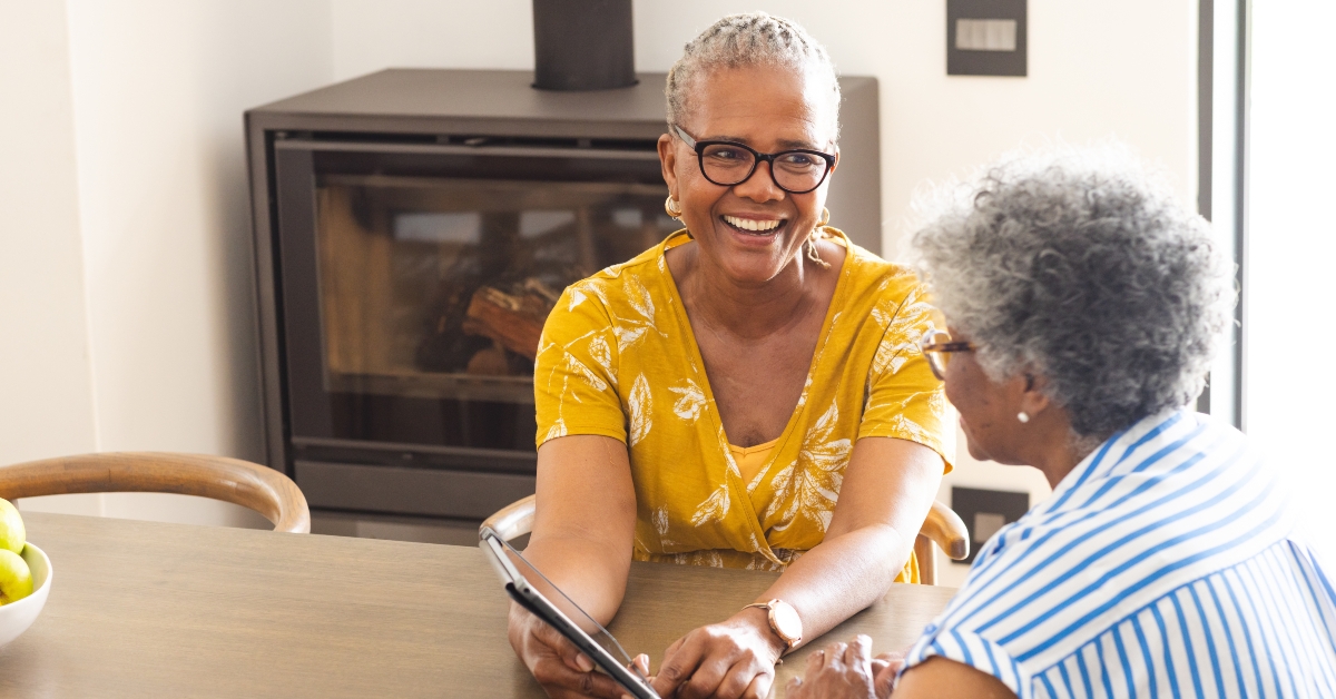 senior biracial woman