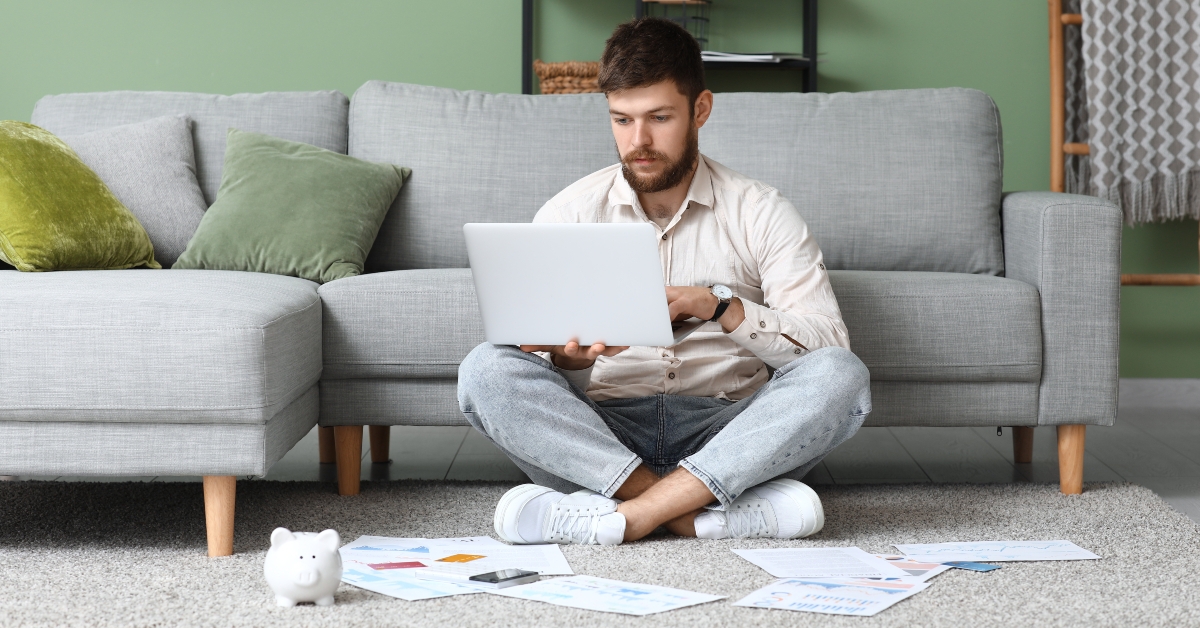 using laptop on carpet