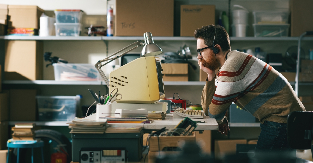 guy working with a computer